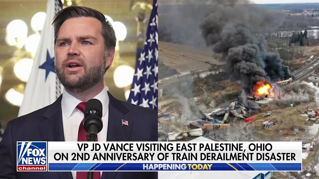 Vice President Vance to visit East Palestine, Ohio on 2nd anniversary of catastrophic train derailment