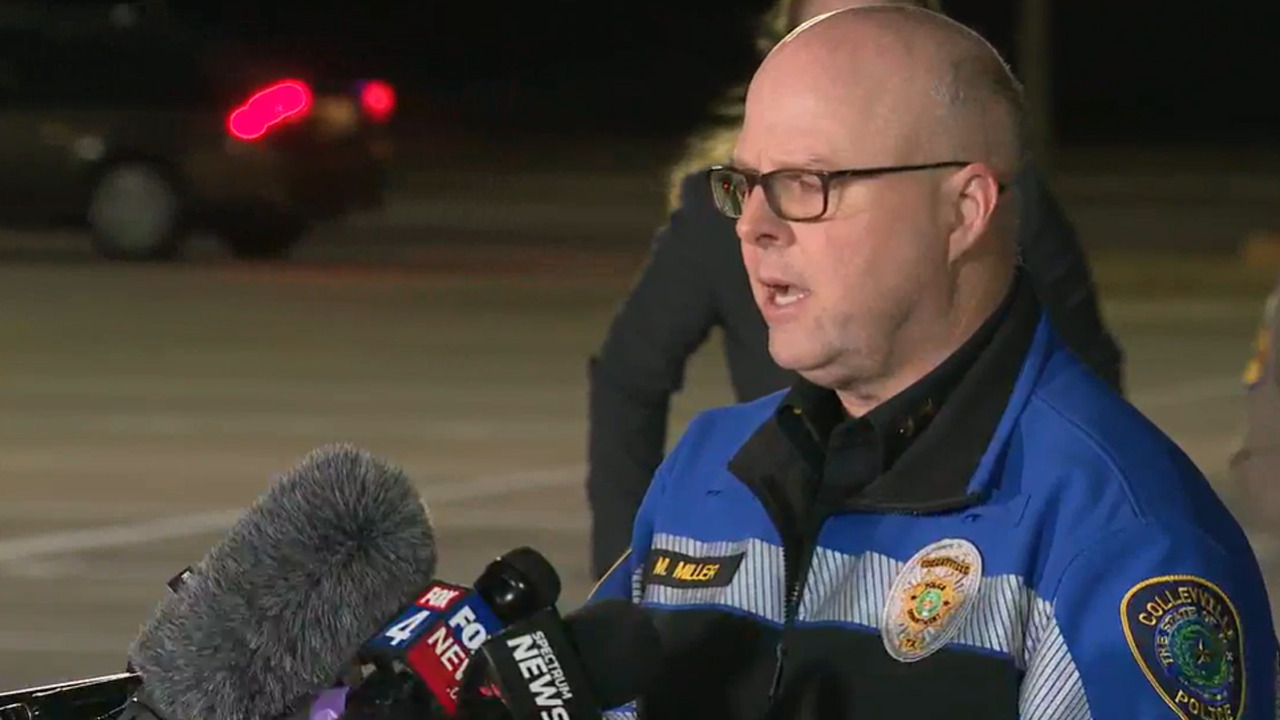 Authorities hold a press conference following the release of all hostages from a synagogue in Colleyville, Texas