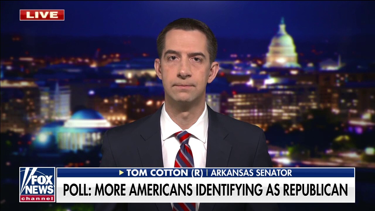 Tom Cotton reveals why more voters are identifying as Republicans  