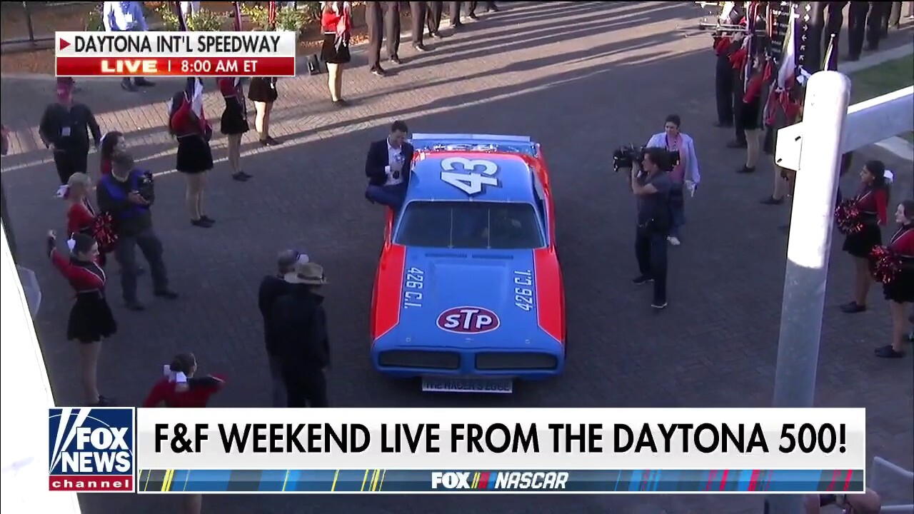 Richard Petty's winning No. 43 car arrives at Daytona 500