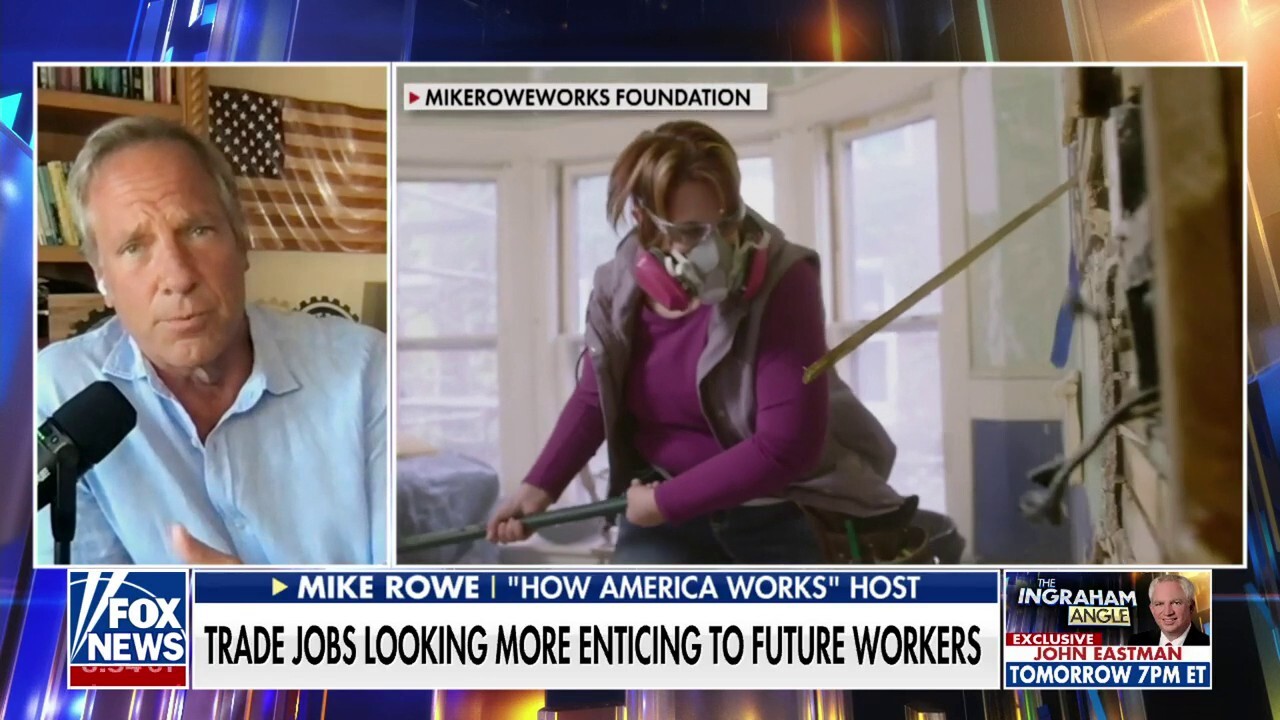 FOX Business’ ‘How America Works’ host Mike Rowe reacts to the shortage of trade talent and 74% of adults saying these jobs are artificial intelligence proof.