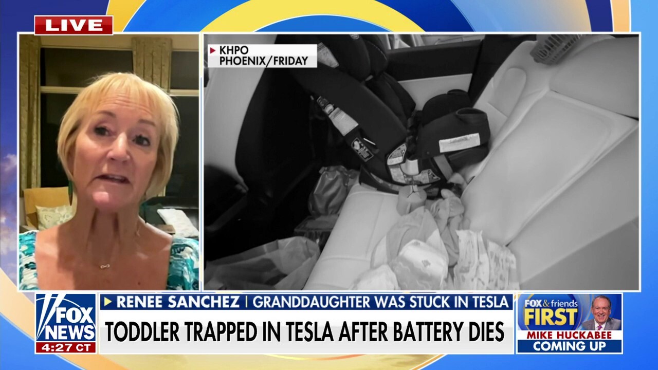 First responders forced to smash window in Tesla to rescue trapped toddler after battery died