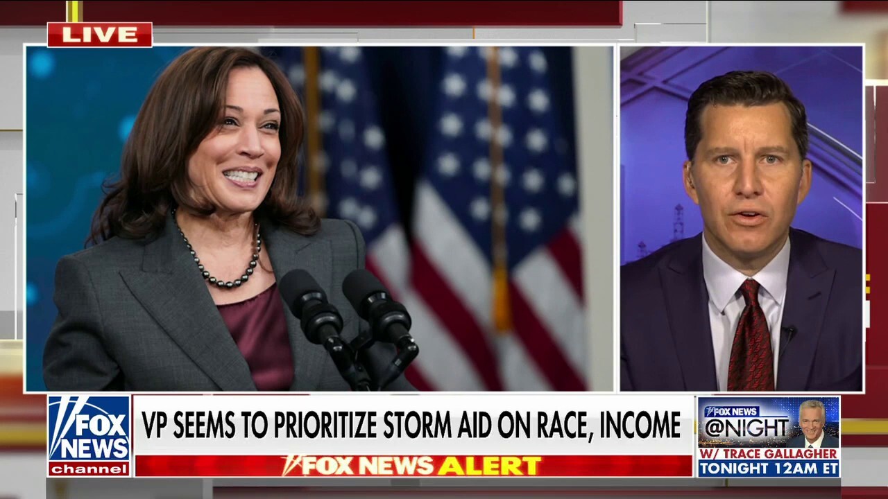 Will Cain rips VP Harris for 'immoral' equity comment on Hurricane Ian relief: 'Morally abhorrent'