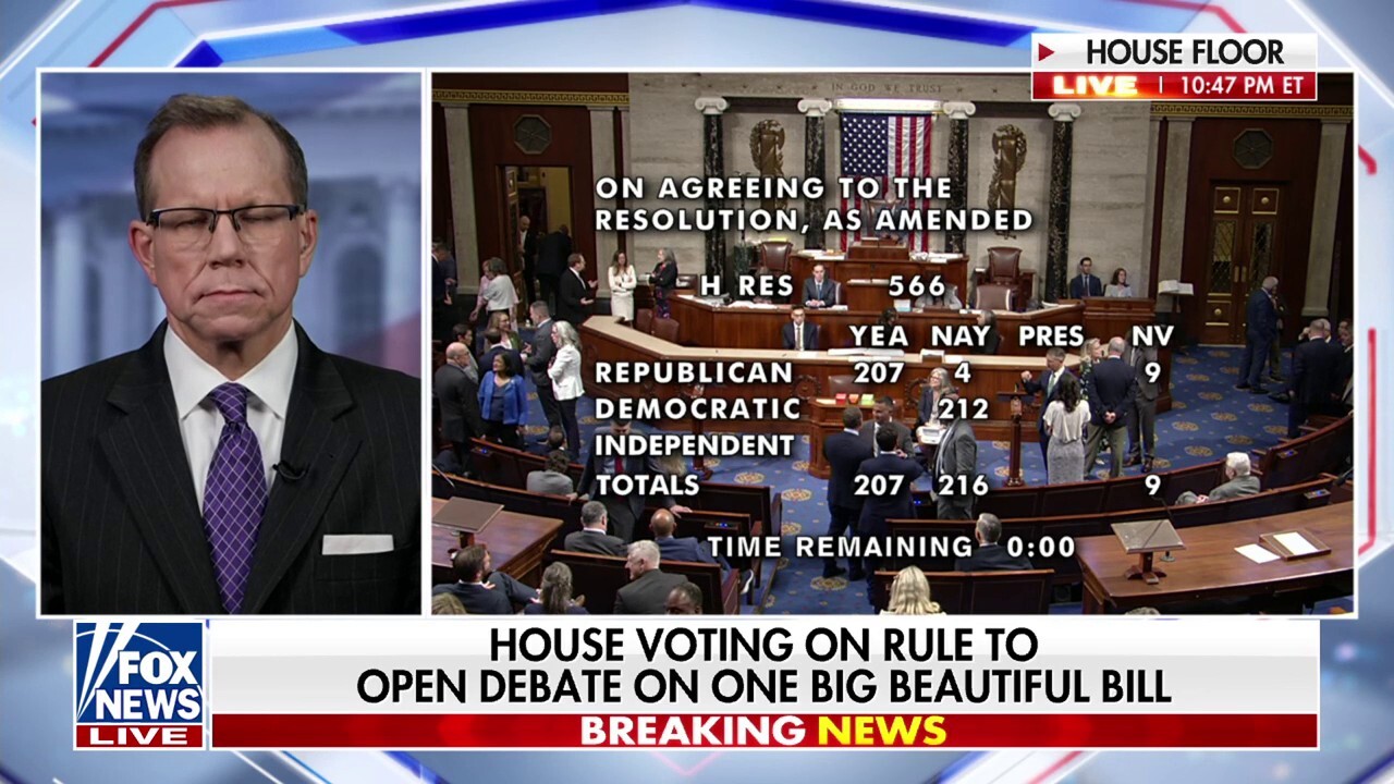 House procedural vote on megabill remains open
