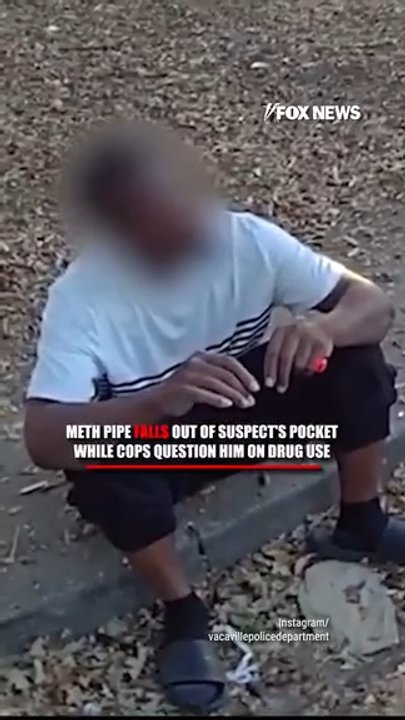Pipe falls out California man's pocket while being questioned by police