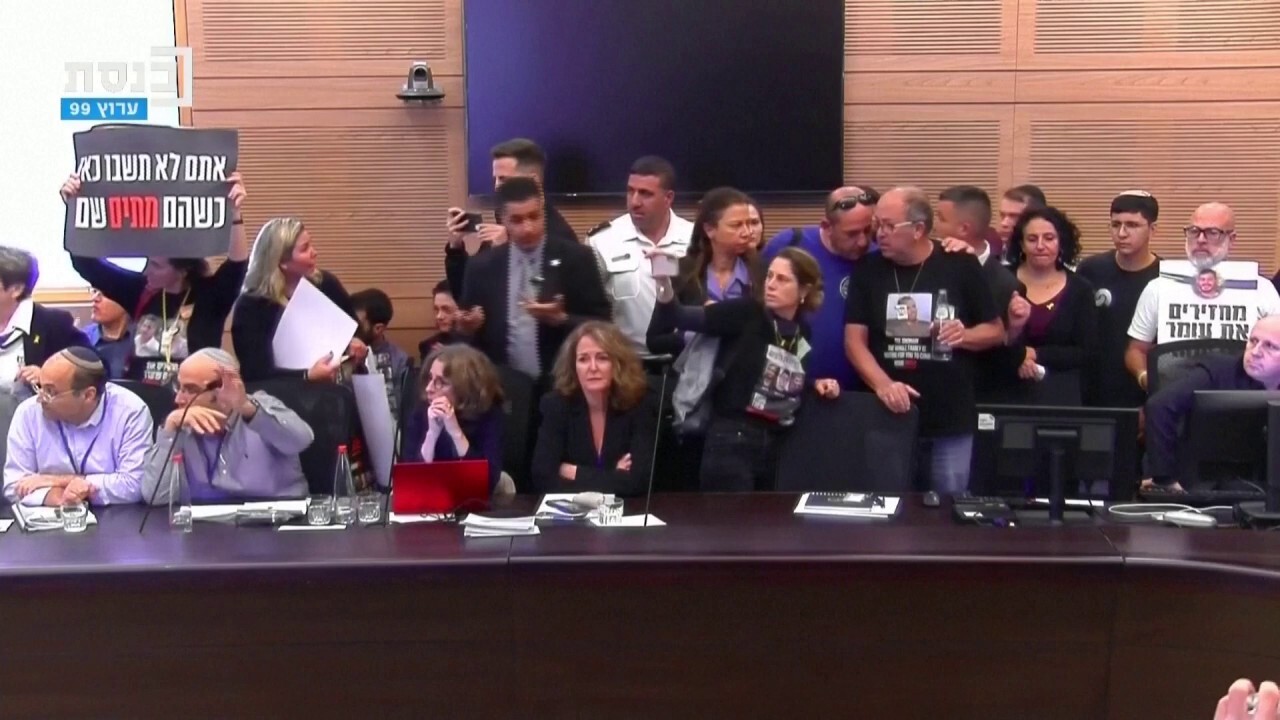 Family members of Gaza hostages storm Israeli parliament