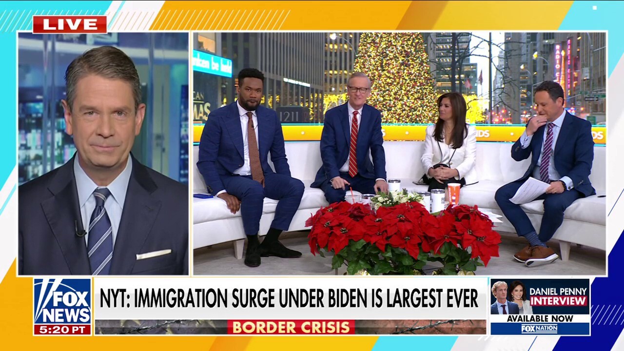 Fox News' Griff Jenkins reports the latest on the border crisis, suggesting it could be the 'biggest story' of the Biden administration. 'Fox & Friends' co-hosts weigh in.