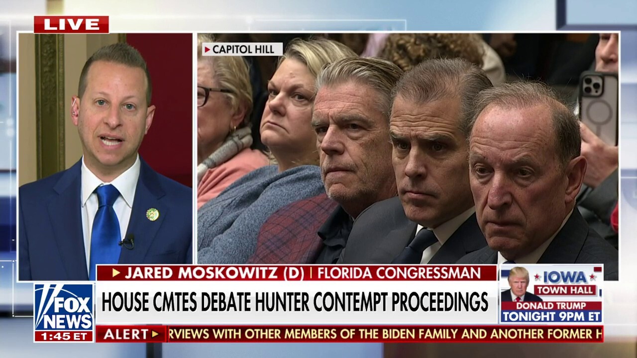 Rep Jared Moskowitz Calls Out Gop Hypocrisy In Hunter Biden Contempt Hearing Fox News Video