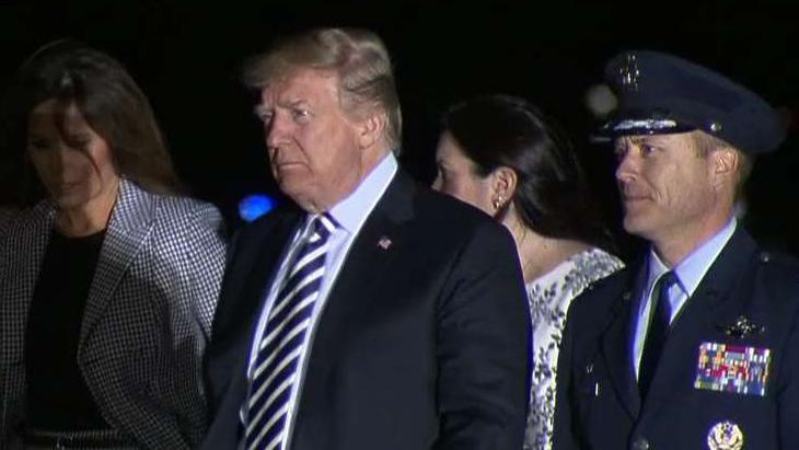 Trump arrives to greet freed North Korean prisoners