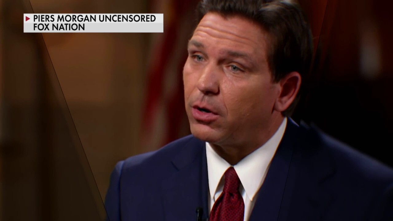 DeSantis says in an interview with Piers Morgan that Putin is “a war criminal”.