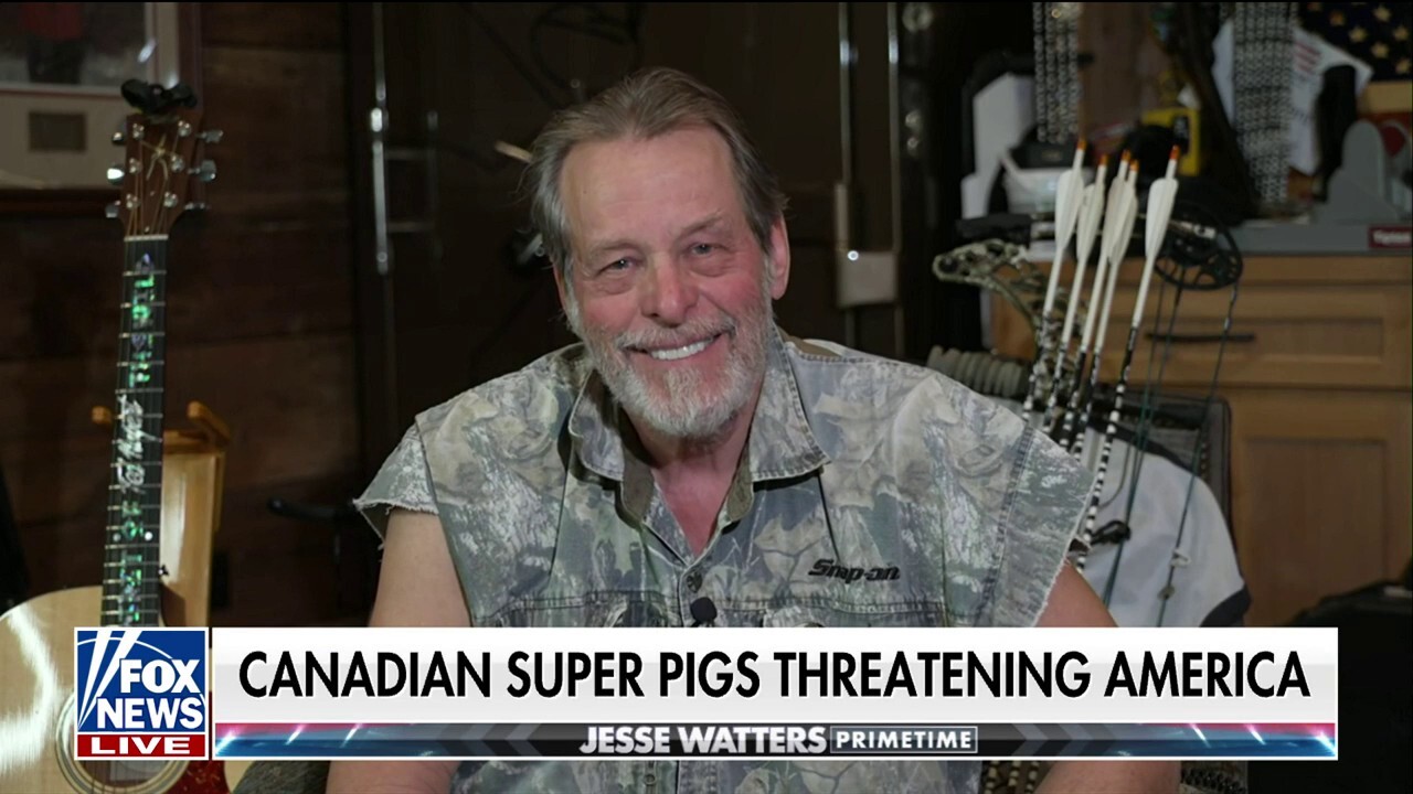 Ted Nugent on Canadian Super Pig Invasion Jesse Watters Fox New