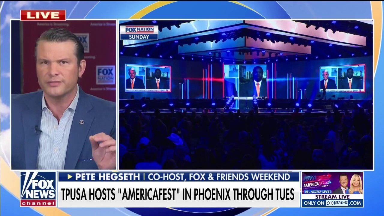 Pete Hegseth rips the left at TPUSA's 'AmericaFest' available now on Fox Nation
