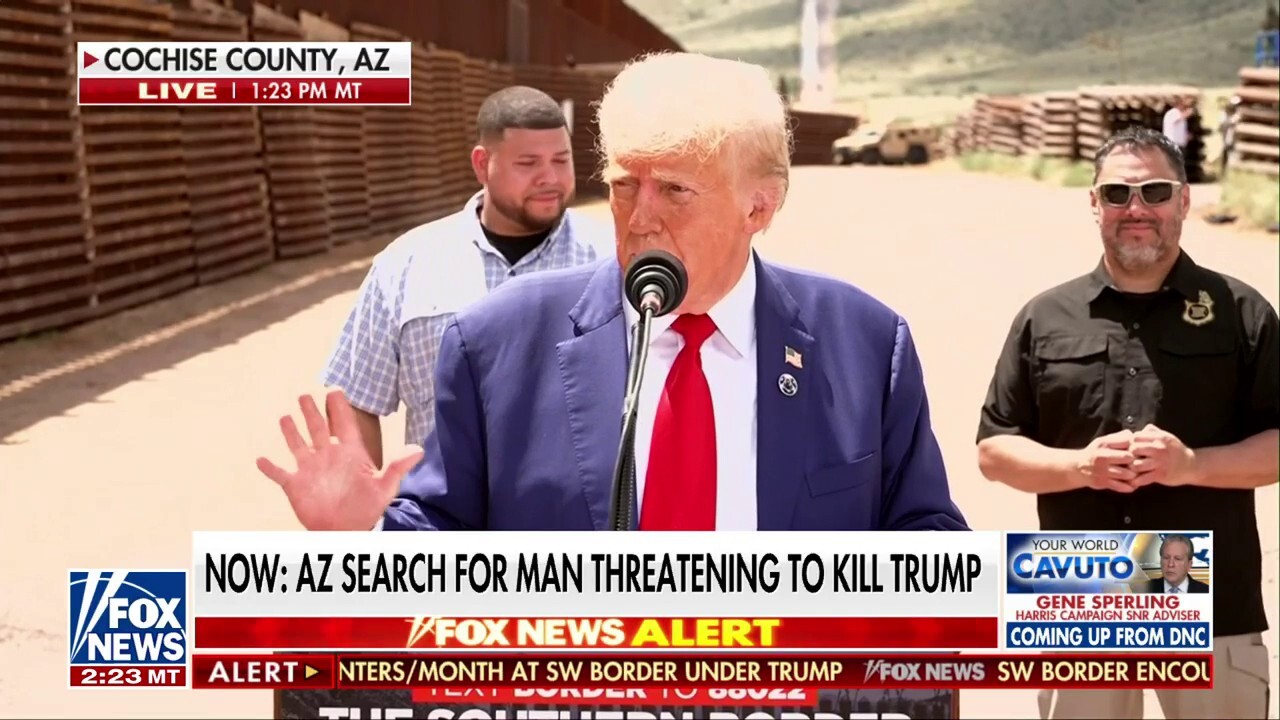 Trump reacts to Arizona manhunt for suspect accused of threatening to kill him