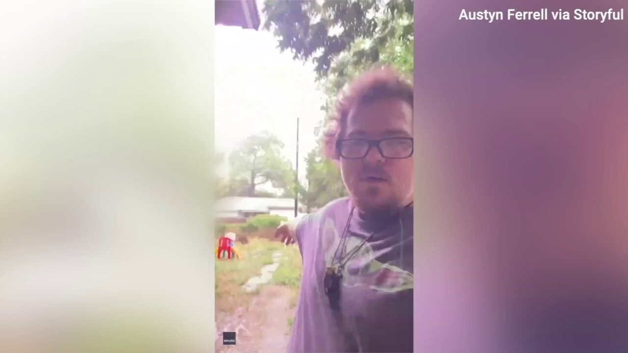 Texas weather enthusiast terrified by lighting strike — watch what happens