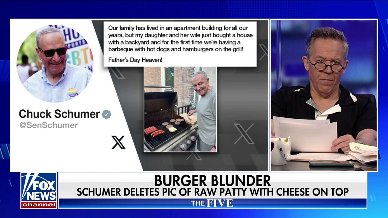 Greg Gutfeld: Chuck Schumer slapped cheese on a raw patty