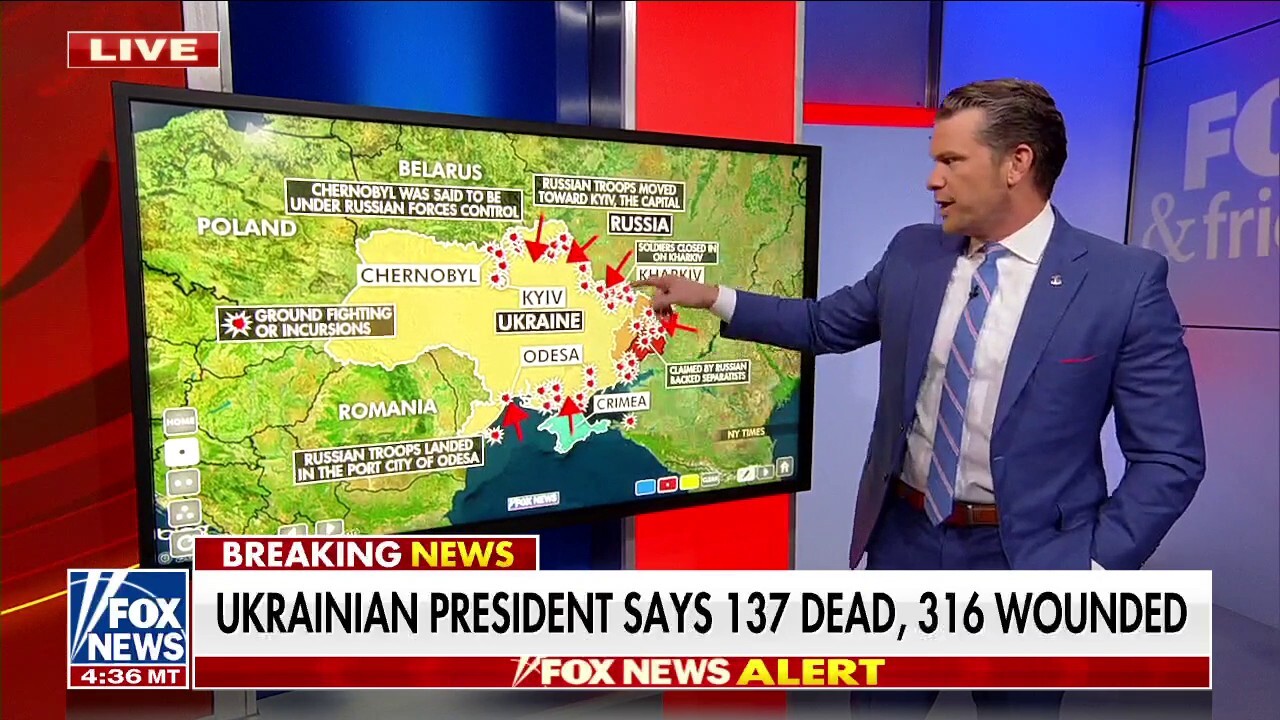 Pete Hegseth breaks down Ukraine invasion as Russian forces approach Kyiv