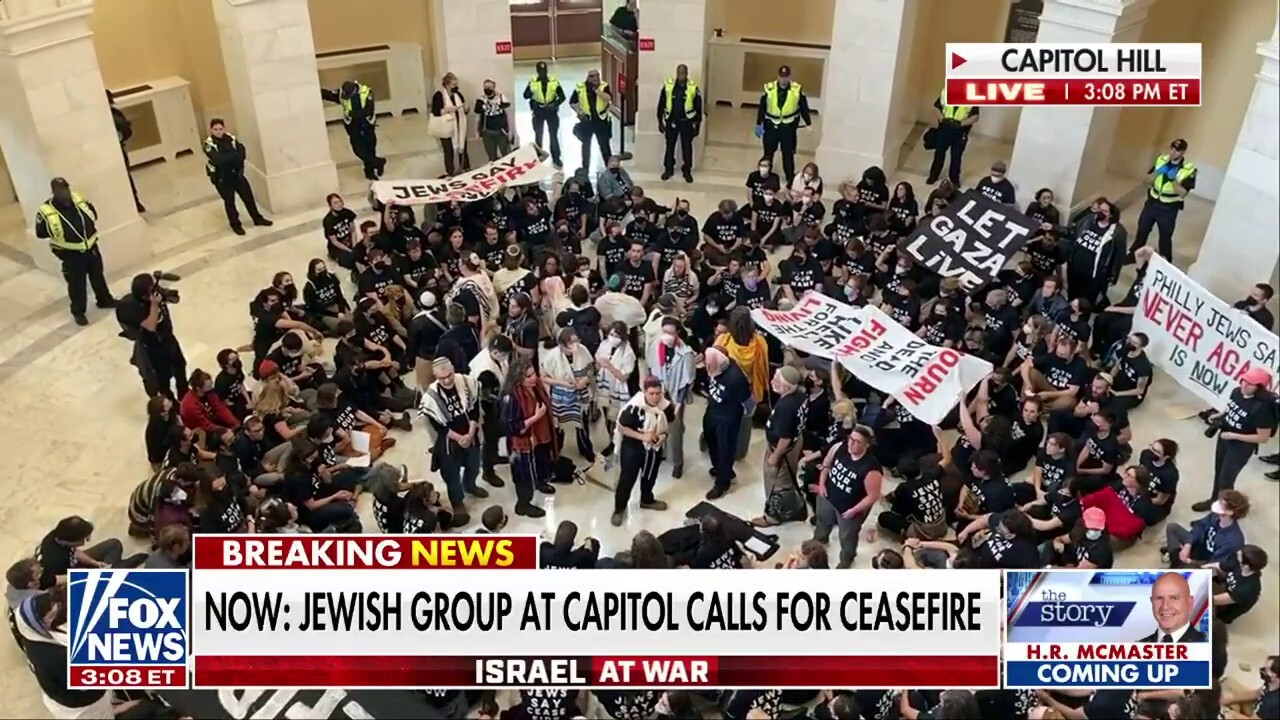  Jewish demonstrators protest on Capitol Hill