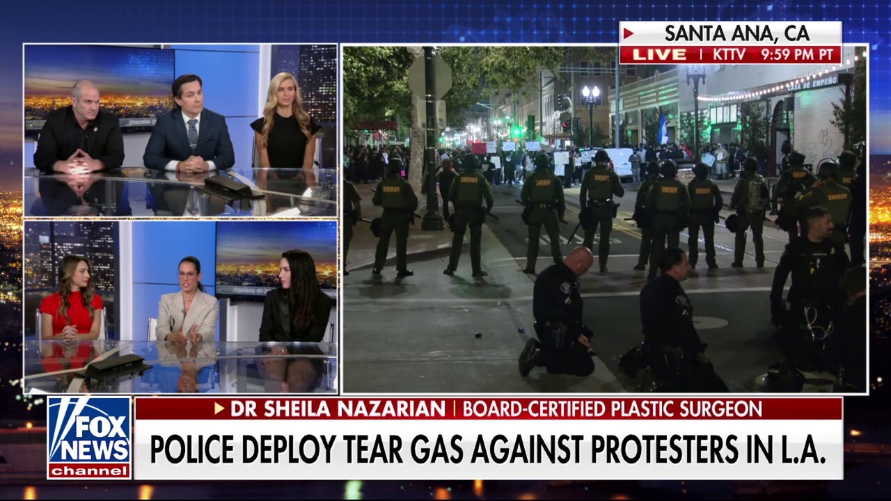 Police deploy tear gas against LA protesters