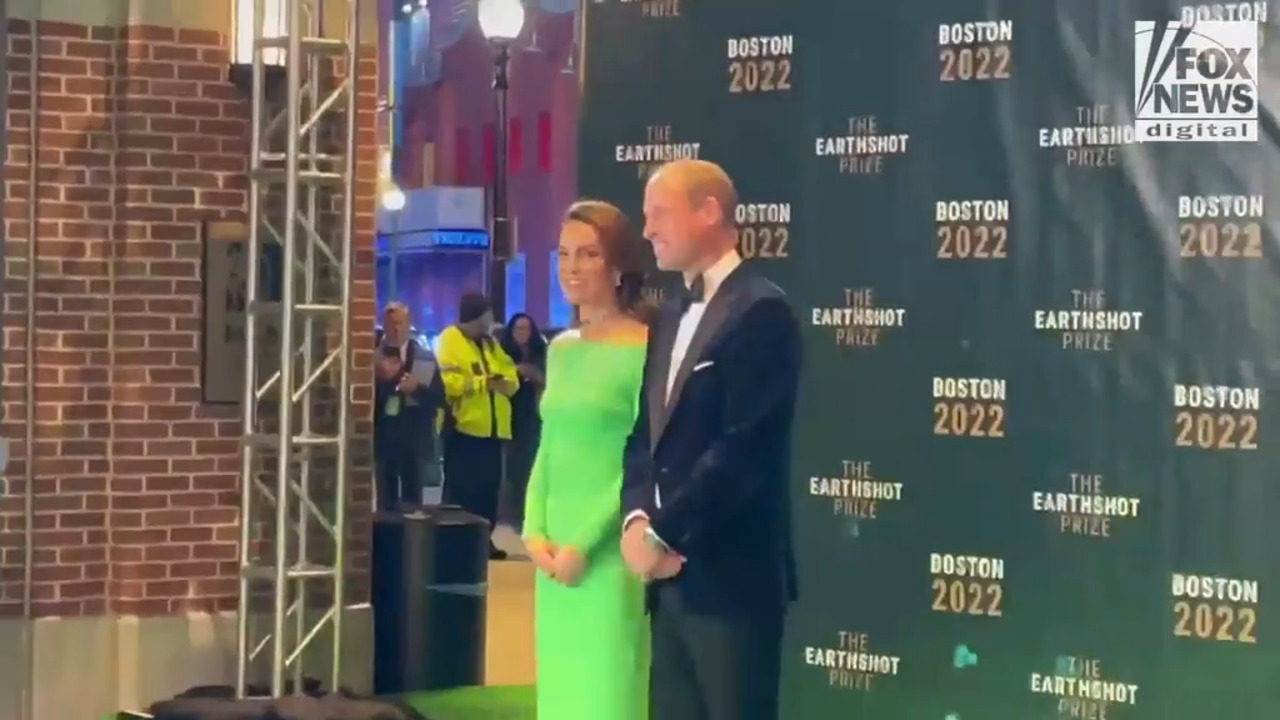 Prince William and Kate Middleton arrive at the Earthshot event in Boston