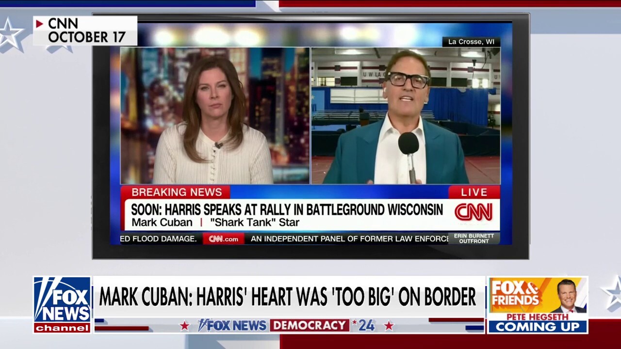 'Desperate' Mark Cuban tries to downplay VP Harris' border failures