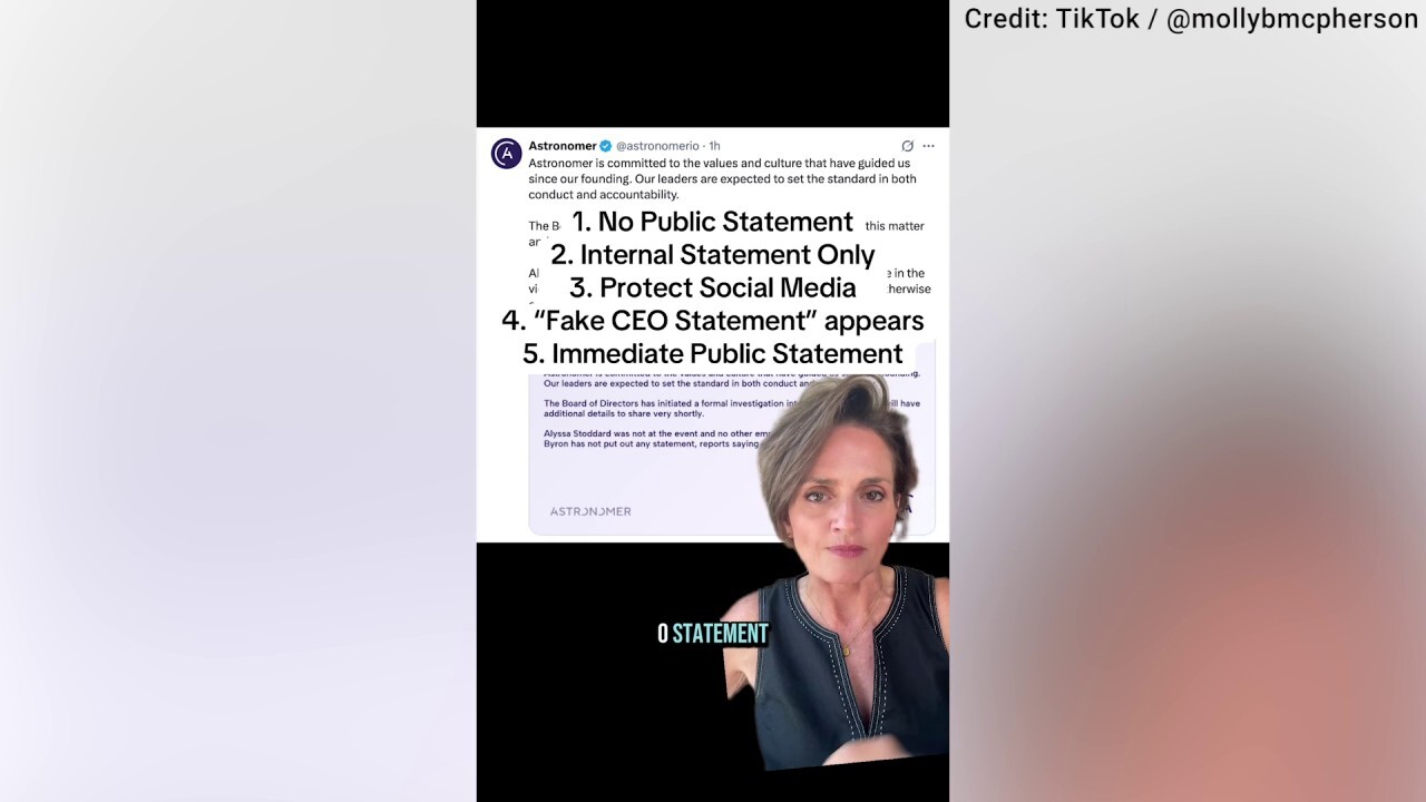 TikTok-famous PR strategist accurately predicts outcome of Coldplay CEO fiasco