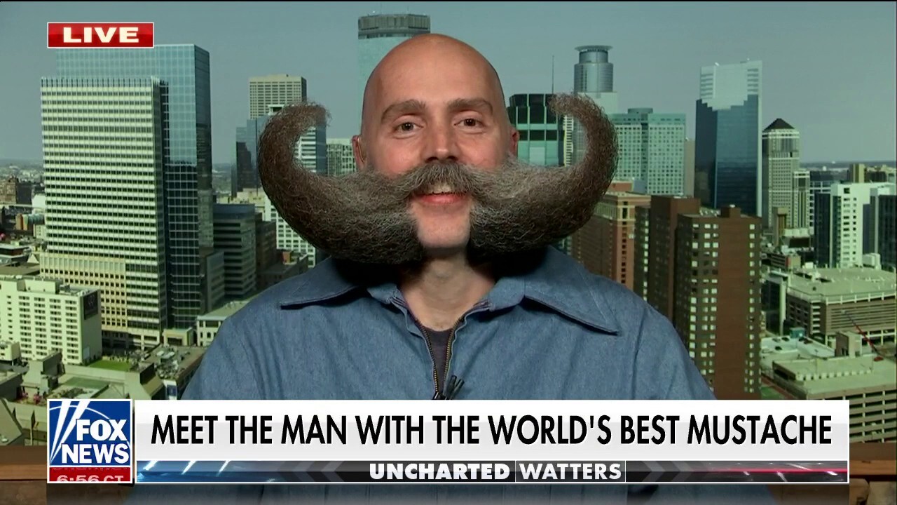 Jesse Watters talks to the man with the best 'stache in the world