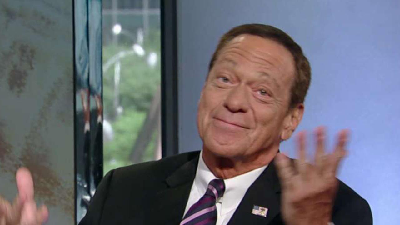 Joe Piscopo reacts after James Woods is dropped by agent