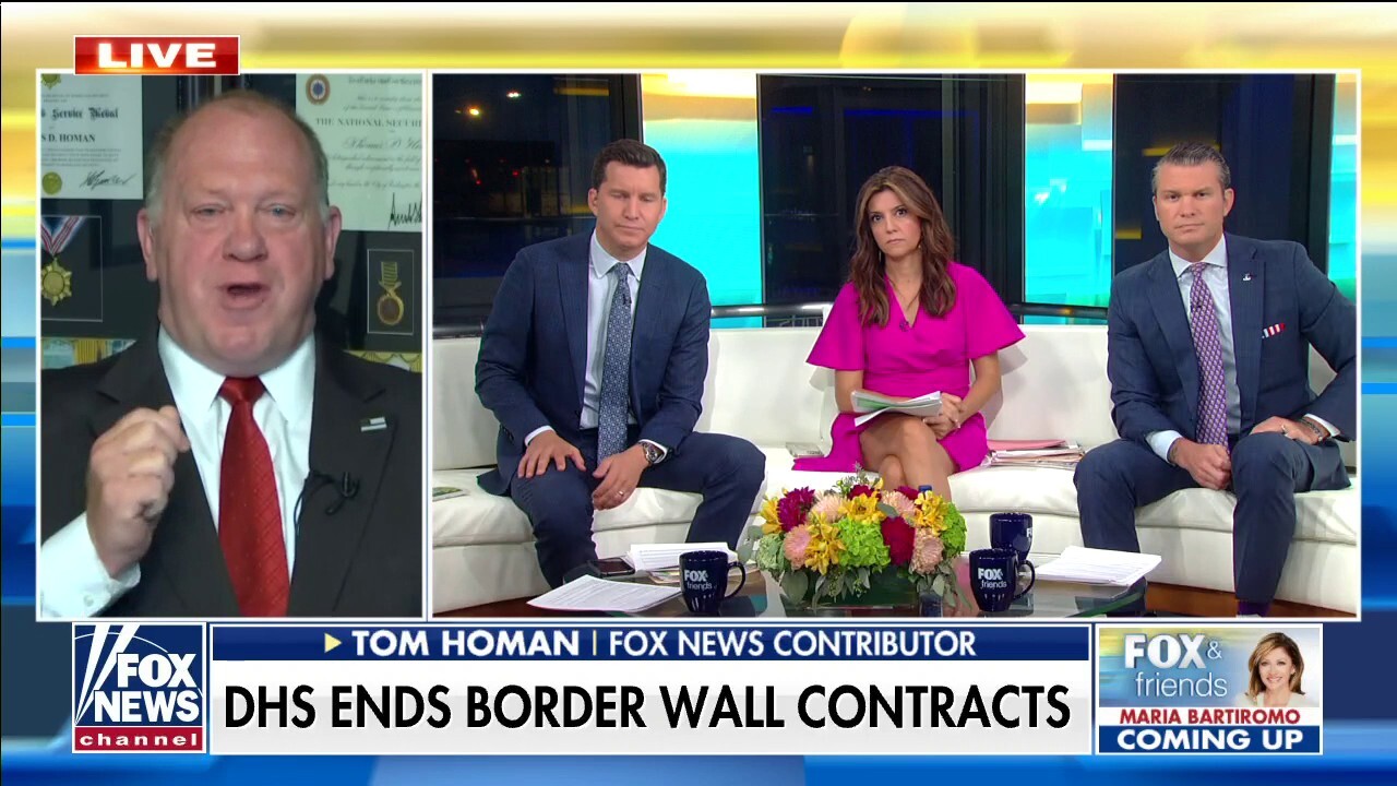 Tom Homan argues Mayorkas has 'no credibility' after DHS cancels border wall contracts