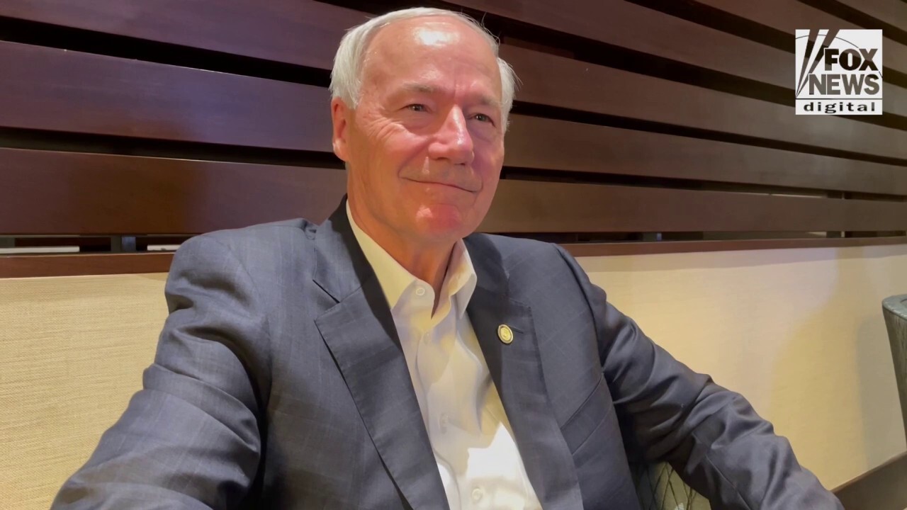 Republican Gov. Asa Hutchinson talks his platform for a potential 2024 election bid