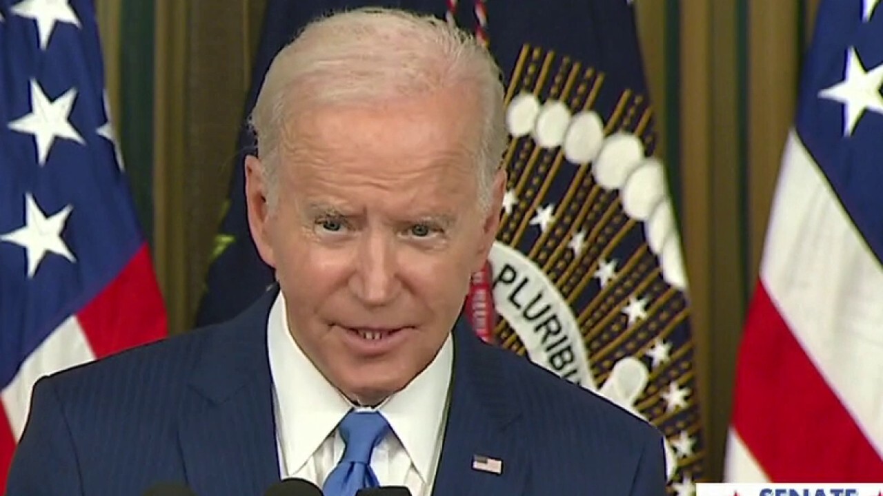 President Biden reacts to question about Elon Musk's Twitter acquisition.