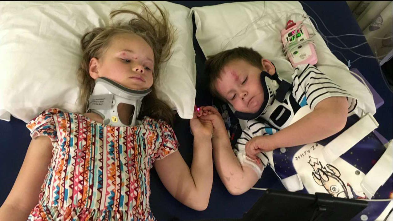 Siblings reunited after horrific car crash