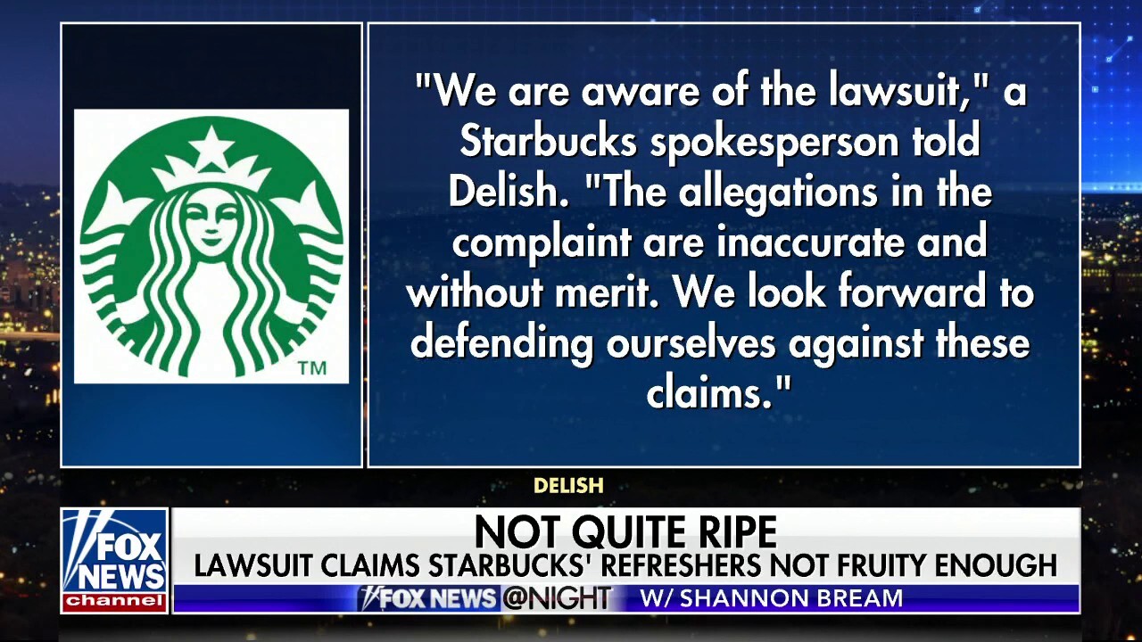 Starbucks faces lawsuit over refresher drinks