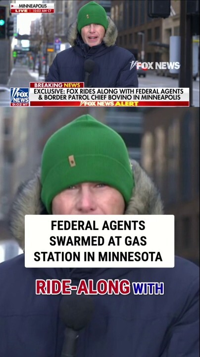 Fox News correspondent Garrett Tenney shows exclusive ride-along footage of anti-ICE agitators confronting federal agents at a gas station in Minneapolis.