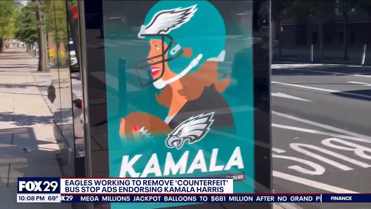 Lifelong Eagles fan takes action to cover up ‘counterfeit political ads’ endorsing Harris