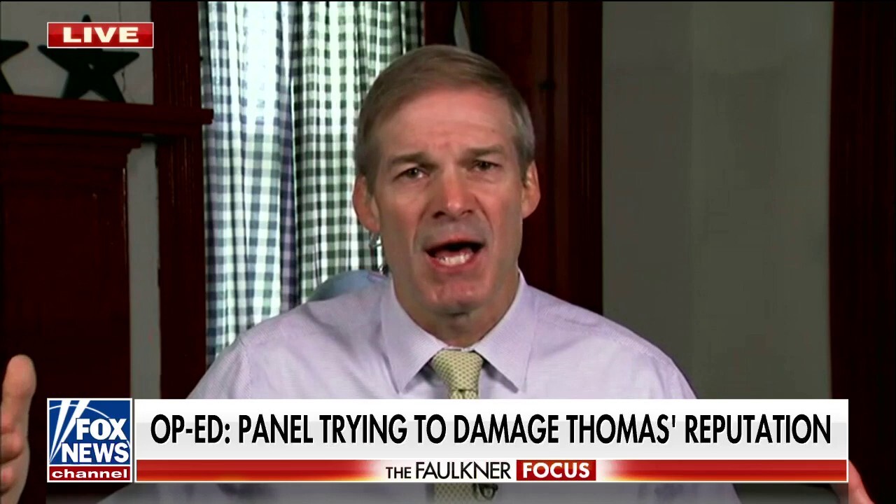 Jim Jordan on January 6th Committee targeting Clarence Thomas and wife