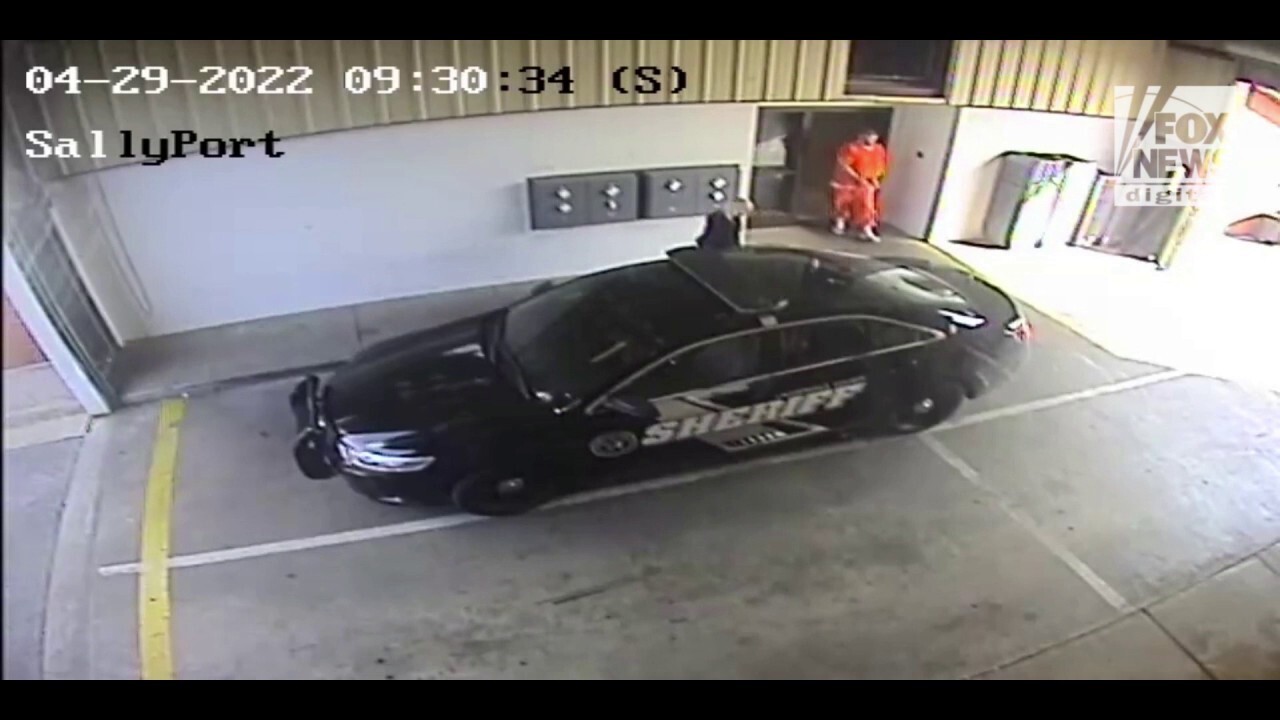 Alabama sheriff releases jailhouse surveillance video showing murder suspect leave with corrections officer.