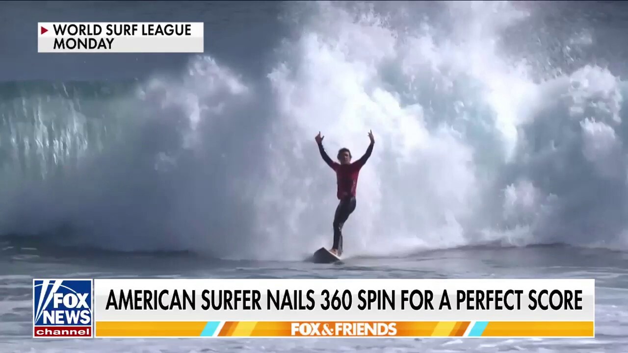 Surfer Griffin Colapinto shares his experience landing a rare surfing trick on 'Fox & Friends.'