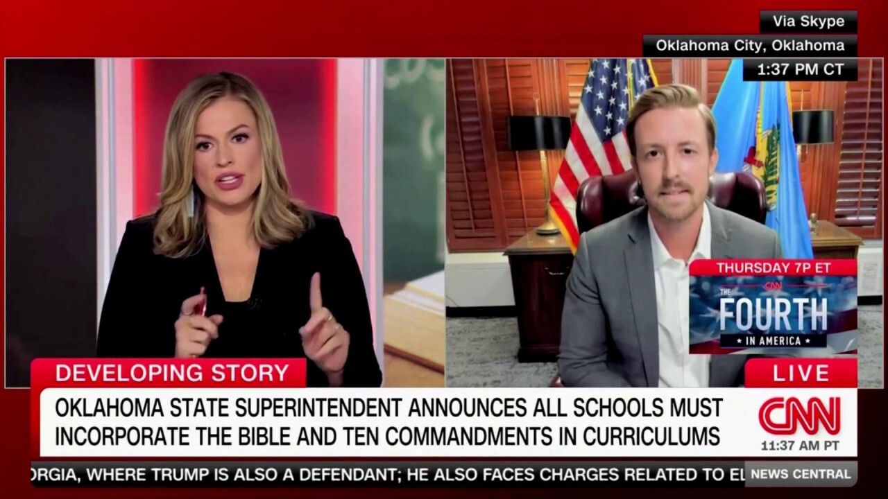 Oklahoma school chief debates CNN host over Bible teaching in classroom