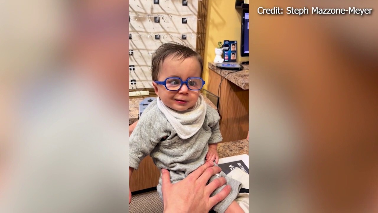 Baby's adorable reaction to seeing the world clearly for the first time