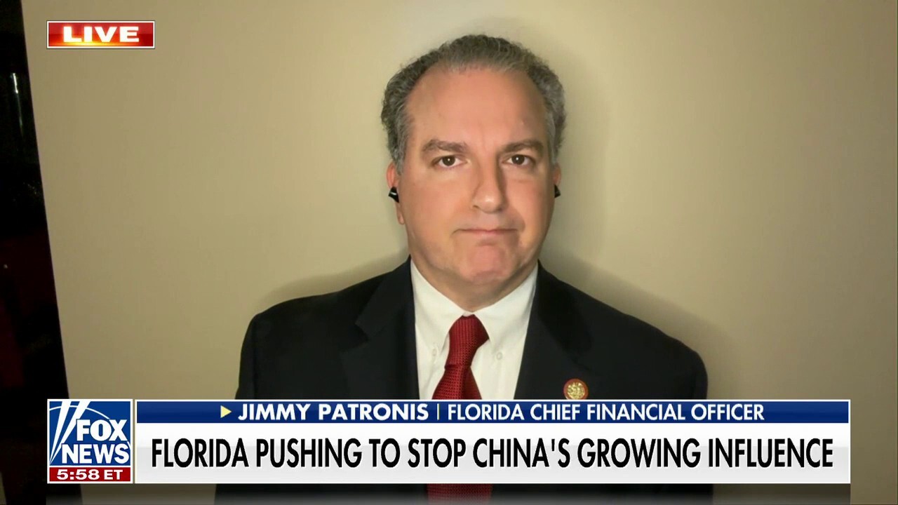Florida Chief Financial Officer Jimmy Patronis expresses his support for Gov. Ron DeSantis' push to stop China's influence in the state.