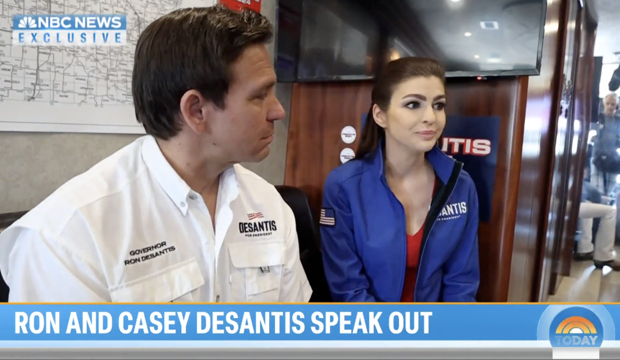 Casey DeSantis grows emotional during NBC interview about husband's support amid cancer fight