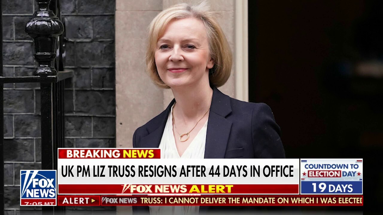 British Prime Minister Liz Truss resigns after 44 days in office