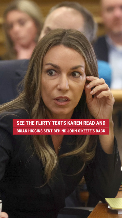 See Karen Read's flirty texts with Brian Higgins sent down  John O’Keefe’s back