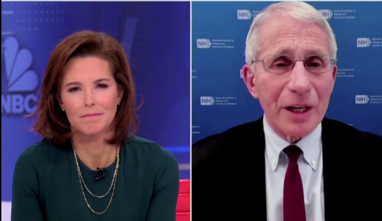 MSNBC host delighted as Fauci says he won't leave his government post