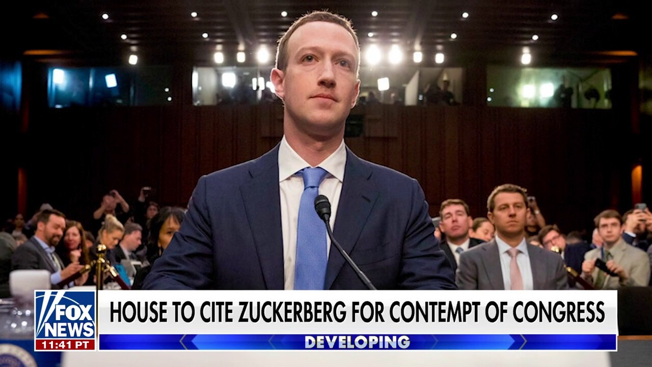 House to cite Zuckerberg for contempt of Congress in censorship investigation