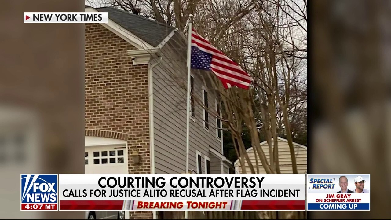 AOC изисква от демократите в Сената да разследват съобщенията за знамена, развявани на 6 януари в дома на съдията от Върховния съд Алито