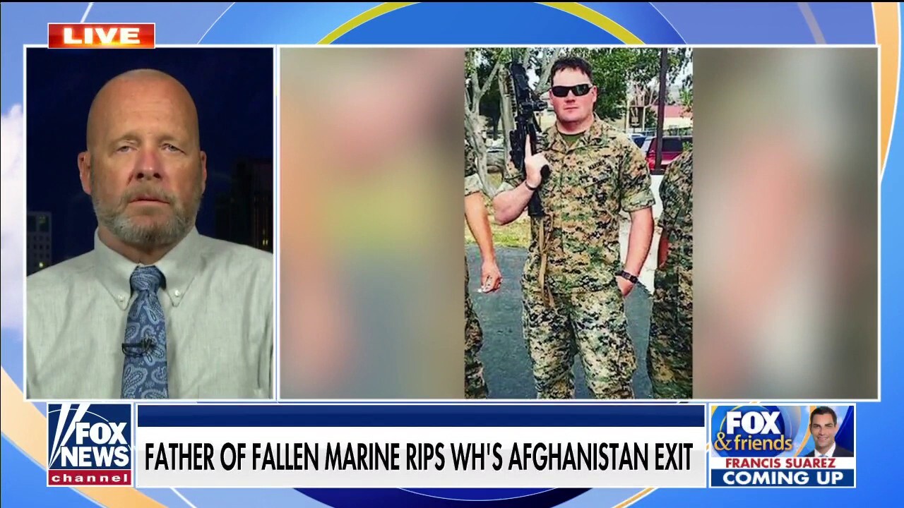 Father of fallen Marine slams White House’s Afghanistan exit 