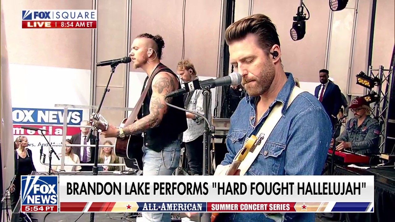 Singer and songwriter Brandon Lake performs 'Hard Fought Hallelujah' live for the 'All-American Concert Series' on 'Fox & Friends.'