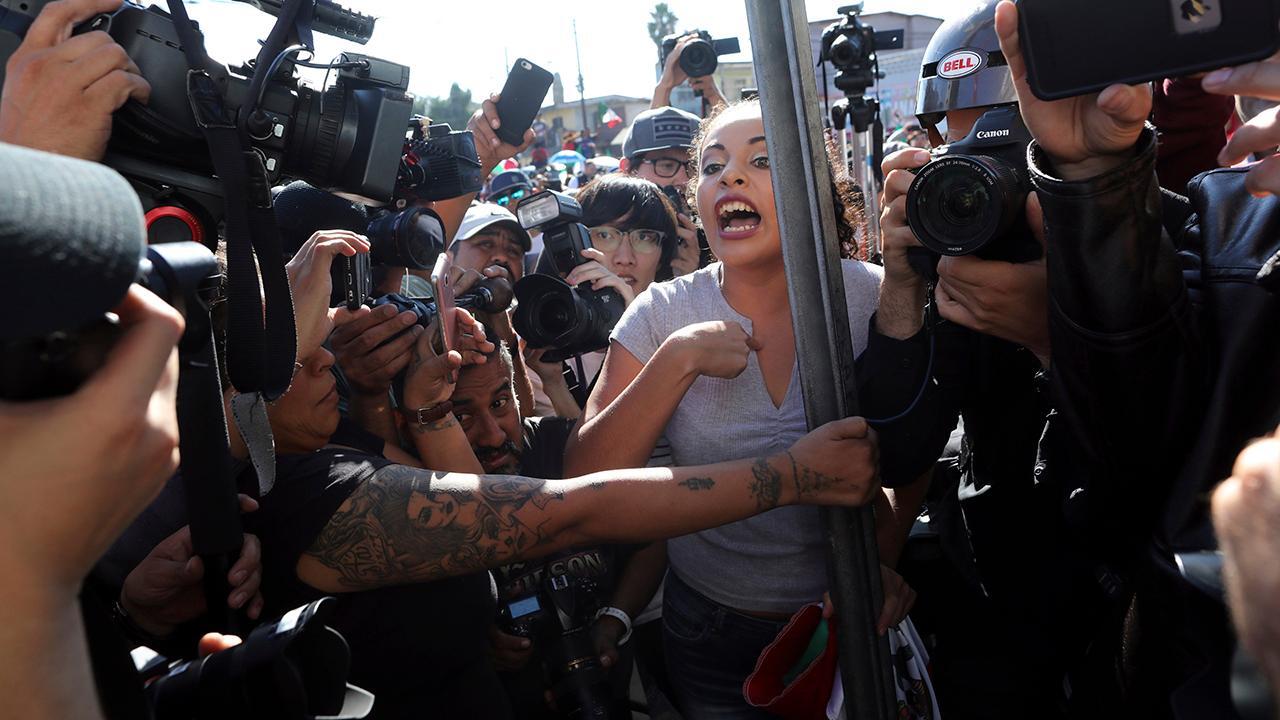 Tijuana protests against migrant caravan escalate