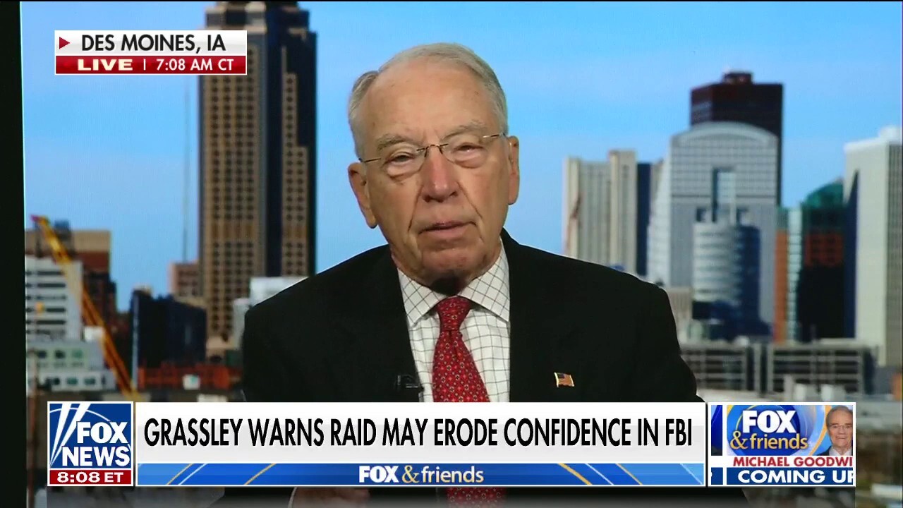Sen. Grassley demands answers on FBI's Trump Mar-a-Lago raid: 'Transparency brings accountability'